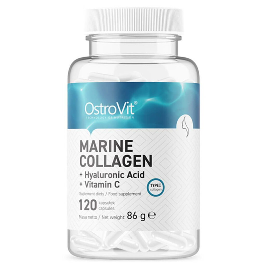 OstroVit Marine Collagen Hyaluronic Acid Vitamin C 120 capsules fix OstroVit Marine Collagen + Hyaluronic Acid + Vitamin C (120V)