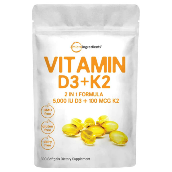 Micro Ingredients Vitamin D3 + K2 - 300 viên